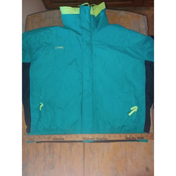 Columbia Unisex Xl Jacket W/zipout Fleece Liner Green - Picture 1 of 8